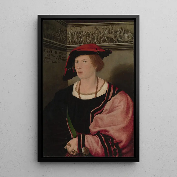 Benedikt von Hertenstein født omkring 1495 død i 1522 - Hans Holbein den Yngre — indrammet kunstværk på væggen