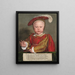 Edvard VI som barn - Hans Holbein den Yngre — indrammet kunstværk på væggen