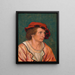 Portrait af en ung mand - Hans Holbein den Yngre — indrammet kunstværk på væggen
