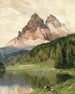 Lac de Misurina med de Tre Toppe af Lavaredo - Hans Maurus — visning af kunstværket