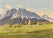 Obergrainau med Zugspitze og Waxenstein - Hans Maurus — visning af kunstværket
