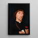 Portrait af en mand med en nellike - Hans Memling — indrammet kunstværk på væggen