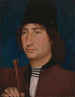 Portræt af en mand med en pil - Hans Memling — visning af kunstværket