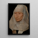 Portræt af en ældre kvinde - Hans Memling — indrammet kunstværk på væggen
