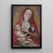 Jomfru med barnet - Hans Memling — indrammet kunstværk på væggen