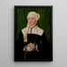 Portrait af en dame - Hans Mielich — indrammet kunstværk på væggen