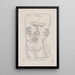 Apparition aérienne Hallucination Crayon - Hans Prinzhorn — indrammet kunstværk på væggen