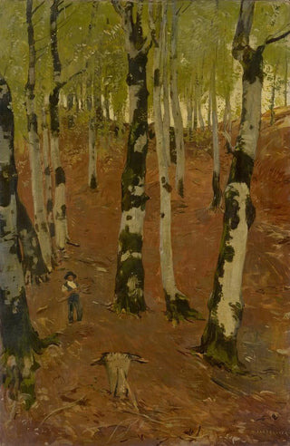Hans Sandreuter - GruyresBeech Grove with Wood Gatherer.webp