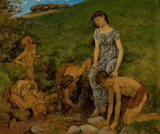 Hans Thoma - At the spring well.webp