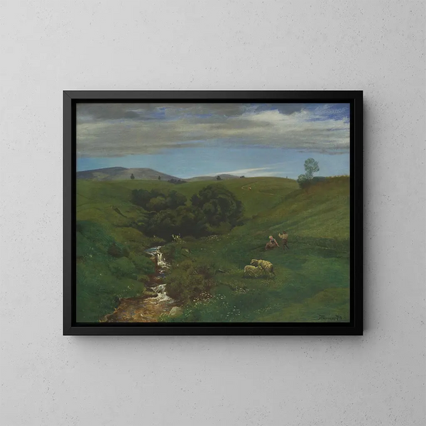 Prairie de la Forêt-Noire près de Bernau - Hans Thoma — indrammet kunstværk på væggen