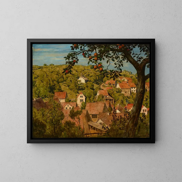Vue sur Mamolsheim - Hans Thoma — indrammet kunstværk på væggen