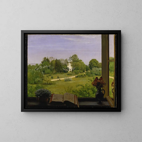 La vue sur le parc Holzhausen - Hans Thoma — indrammet kunstværk på væggen