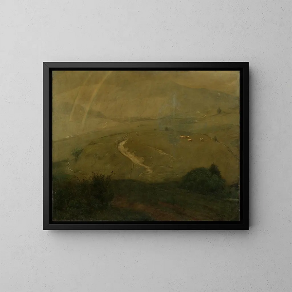 Regn i Schwarzwald - Hans Thoma — indrammet kunstværk på væggen