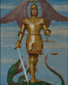 September Saint Michael som sjælens tilbedende - Hans Thoma — visning af kunstværket