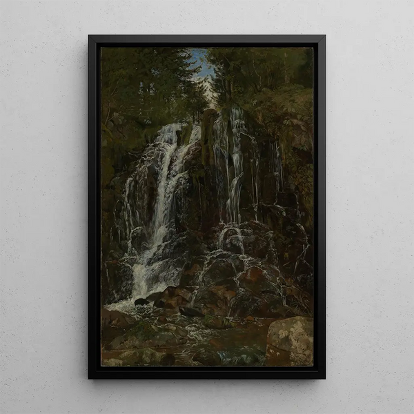 Cascade nær Saint-Blasien - Hans Thoma — indrammet kunstværk på væggen