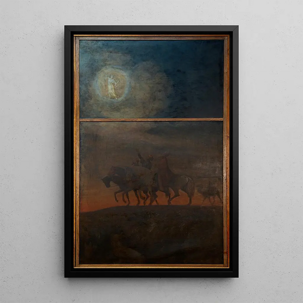 Juletriptyk af Hans Thoma — indrammet kunstværk på væggen
