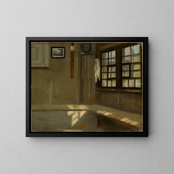 Coin de chambre dans une ferme - Hans Thoma — indrammet kunstværk på væggen