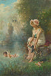 Kærlighed ved floden - Hans Zatzka — visning af kunstværket