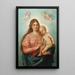 Madone med Barn Jesus og putti - Hans Zatzka — indrammet kunstværk på væggen