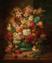 naturtro med blomster og sommerfugle - Hans Zatzka — visning af kunstværket