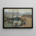 Drenge på væggen ved Penzance havn - Harold Charles Francis Harvey — indrammet kunstværk på væggen