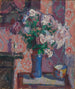 Roses i en blå vase - Harold Gilman — visning af kunstværket