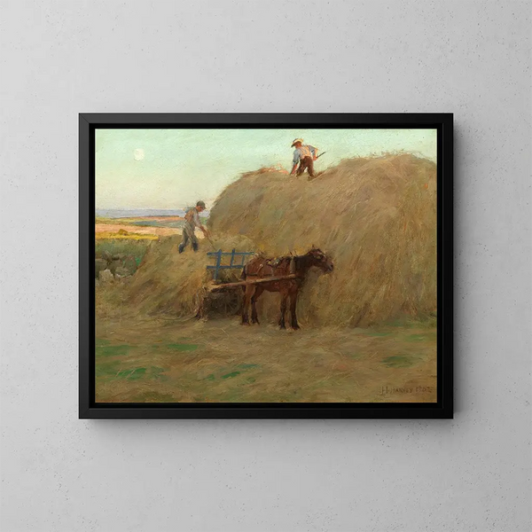 Byg høet - Harold Harvey — indrammet kunstværk på væggen