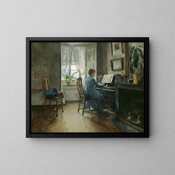 Chez moi - Harriet Backer — indrammet kunstværk på væggen