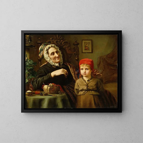Le Petit Chaperon rouge - Harriet Backer — indrammet kunstværk på væggen