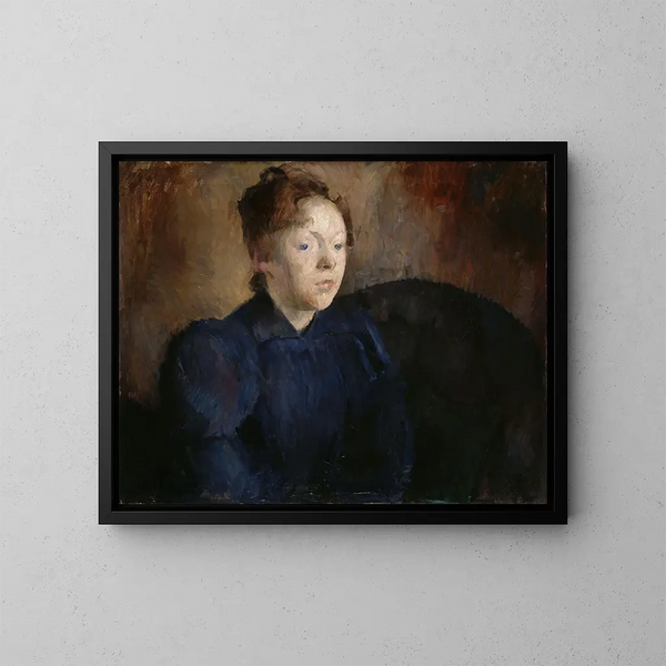 Portrait af Nenna Janson Nagel b Backer Lunde - Harriet Backer — indrammet kunstværk på væggen