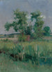 Vue impressionistisk af træer og en bæk - Harry Aiken Vincent — visning af kunstværket