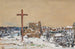 Croix sur une colline d'hiver - Harvey T. Dunn — visning af kunstværket