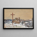 Croix sur une colline d'hiver - Harvey T. Dunn — indrammet kunstværk på væggen