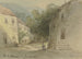 Vue d'une route de village - Heinrich Adolf Valentin Hoffmann — visning af kunstværket