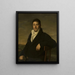 Portrait af Valentin Hellmann - Heinrich Christoph Kolbe — indrammet kunstværk på væggen