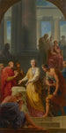 Sainte Catherine argumenterende mod de hedenske filosoffer foran kejser Maxence - Heinrich Friedrich Füger — visning af kunstværket