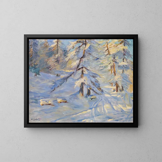 Heinrich Gottselig - Winter forest in sunlight.webp