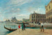 Venise, udsigt over søjlerne ved San Marco og Santa Maria della Salute - Heinrich Hermanns — visning af kunstværket