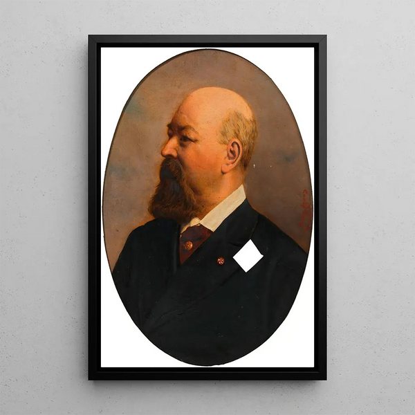 Franz von Suppé komponist - Heinrich Jenny — indrammet kunstværk på væggen