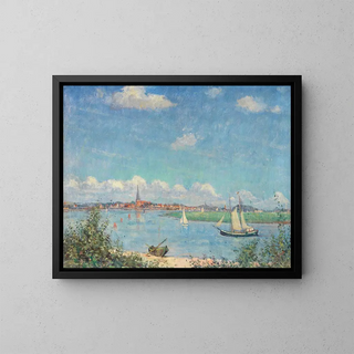 Vue sur Travemünde - Heinrich Linde-Walther — indrammet kunstværk på væggen
