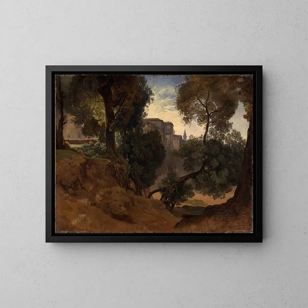 i villa Chigi-parken i Ariccia nær Rom - Heinrich Ludwig — indrammet kunstværk på væggen