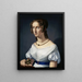 Portrait af en pige - Heinrich Maria von Hess — indrammet kunstværk på væggen