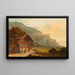 Vue de la promenade de Meiringen à la chute du Reichenbach - Heinrich Meichelt — indrammet kunstværk på væggen