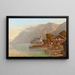 Vue du lac et du village de Brienz - Heinrich Meichelt — indrammet kunstværk på væggen