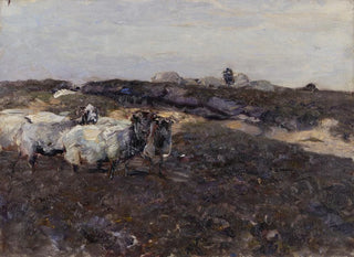 Moutons dans la lande - Heinrich von Zügel — visning af kunstværket