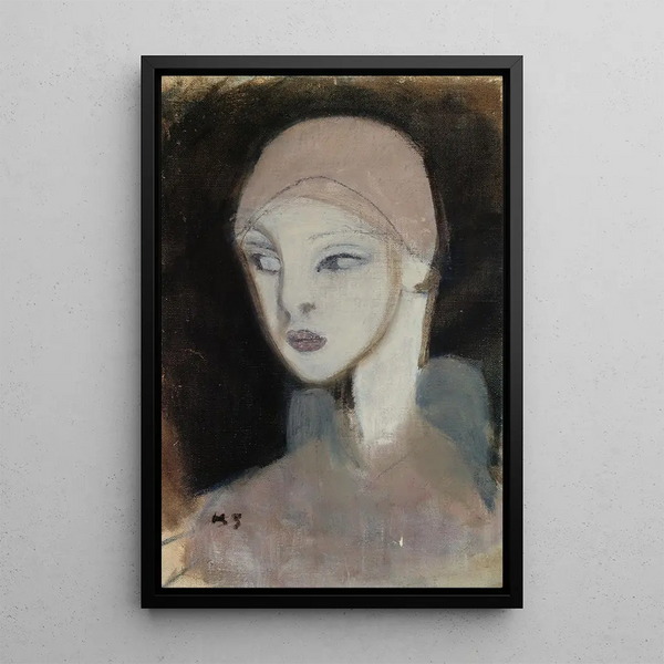 Fille des îles - Helene Schjerfbeck — indrammet kunstværk på væggen