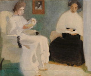 Filles lisant - Helene Schjerfbeck — visning af kunstværket