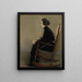 La couturière La kvinde, der arbejder - Helene Schjerfbeck — indrammet kunstværk på væggen