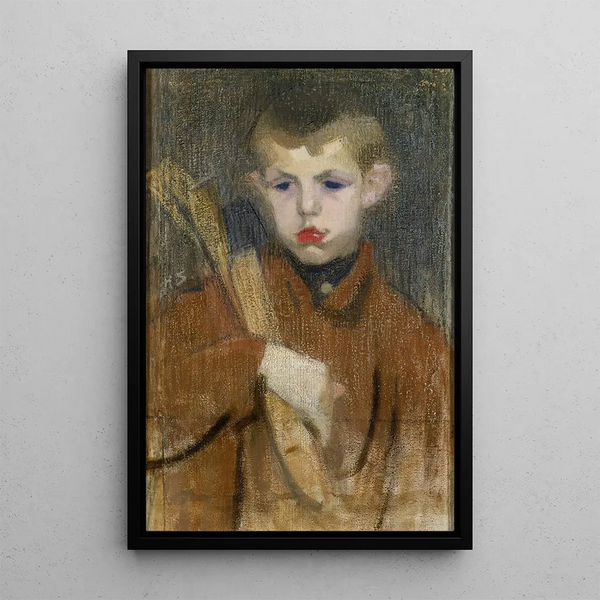 Le bûcheron I - Helene Schjerfbeck — indrammet kunstværk på væggen