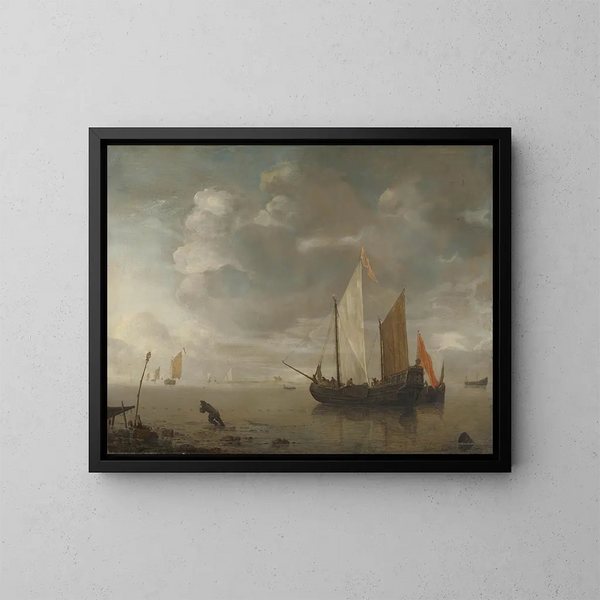 Mer calme - Hendrick Jacobsz Dubbels — indrammet kunstværk på væggen